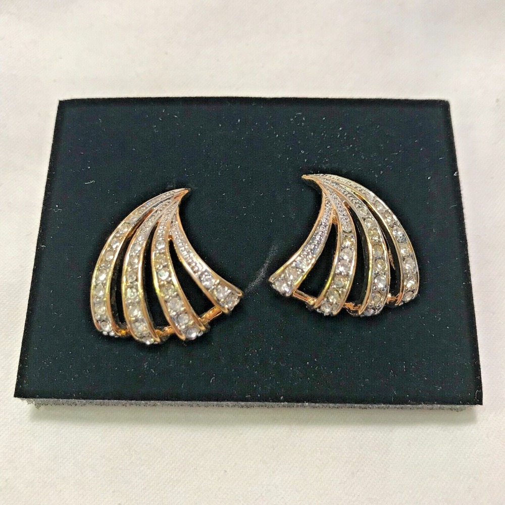 Avon 2005 Kenneth Jay Lane Shimmering Rhinestone‎ Earrings